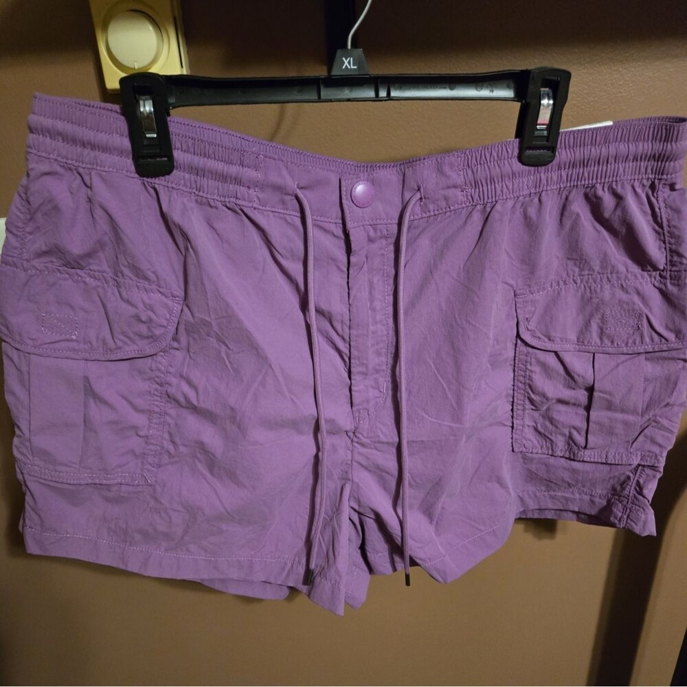 American Eagle Outfitters Women's Purple High Rise Cargo Shorts XL Athletic